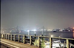 The quiet river after the July 4th Fireworks show in New York.