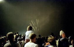 Fireworks show brought to you by Macy's on July 4th in New York City