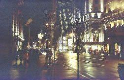 Looking back to 57th Street from 54th street in NY during Christmas