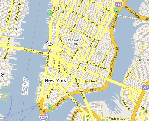 Map of New York City Heliports and Helicopter Airport Transportation Services