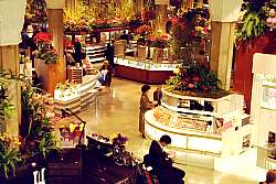 A view of the main floor from the balcony