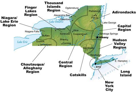 A Map of New York - New York State