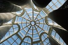 The skylight in the center of the Guggenheim museum