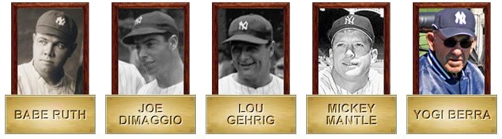 The New York Yankees Hall Of Famers