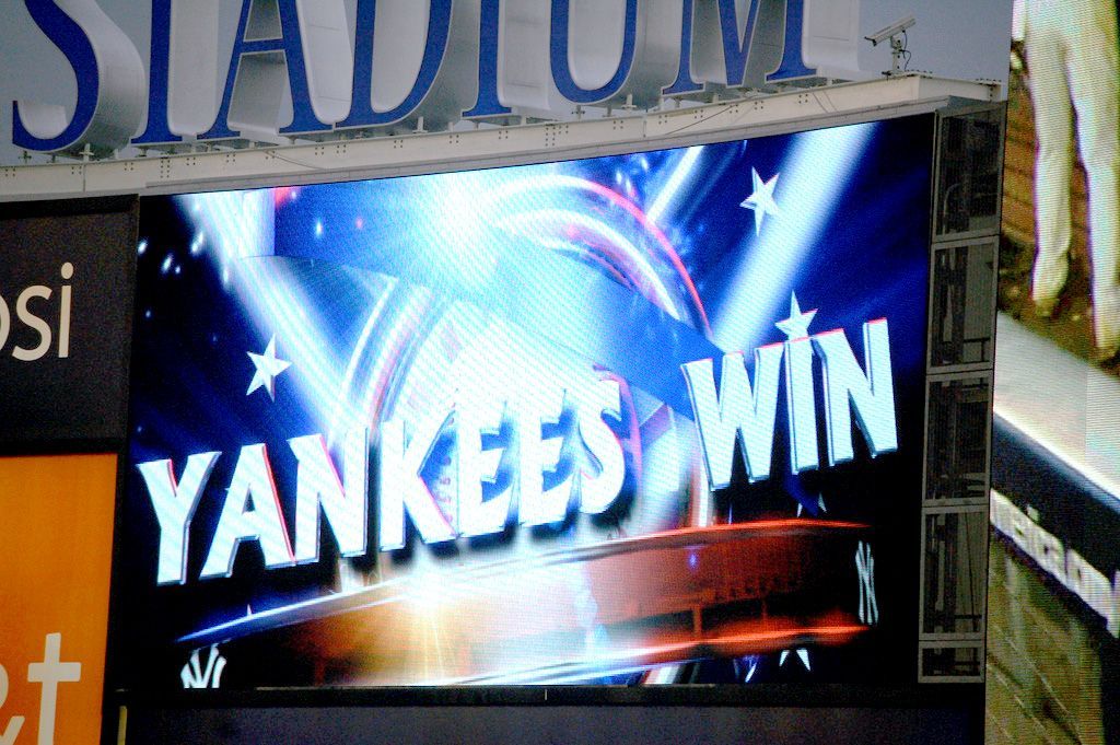 The Yankees Win display at the New Yankee Stadium