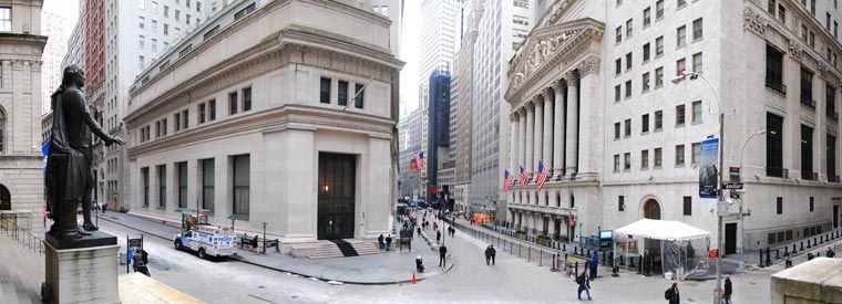 New York Stock Exchange in Manhattan Finance District