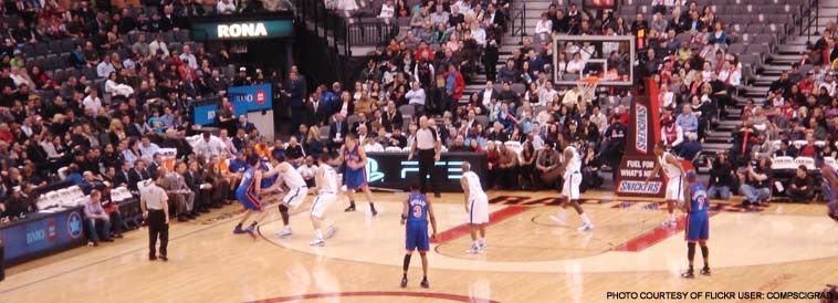 The New York Knicks vs. Toronto Raptors in NYC