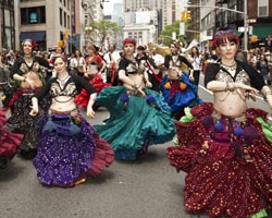 Manhattan Tribal March at Annual Dance Parade in Tompkins Square Park NYC