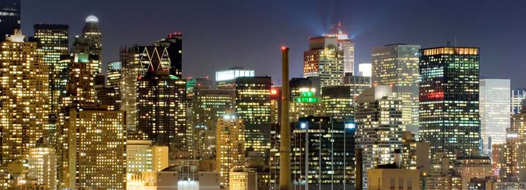 Manhattan West side view across Hudson river NYC