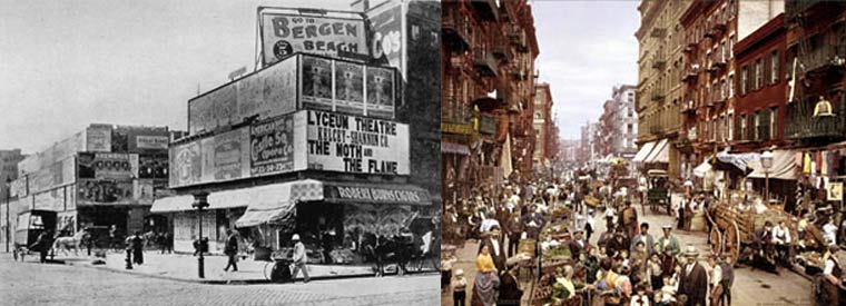 New York City History - Longacre Square New York City 1880 & Mulberry Street